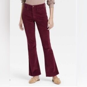 Universal Thread Burgundy High Rise Bootcut Corduroy